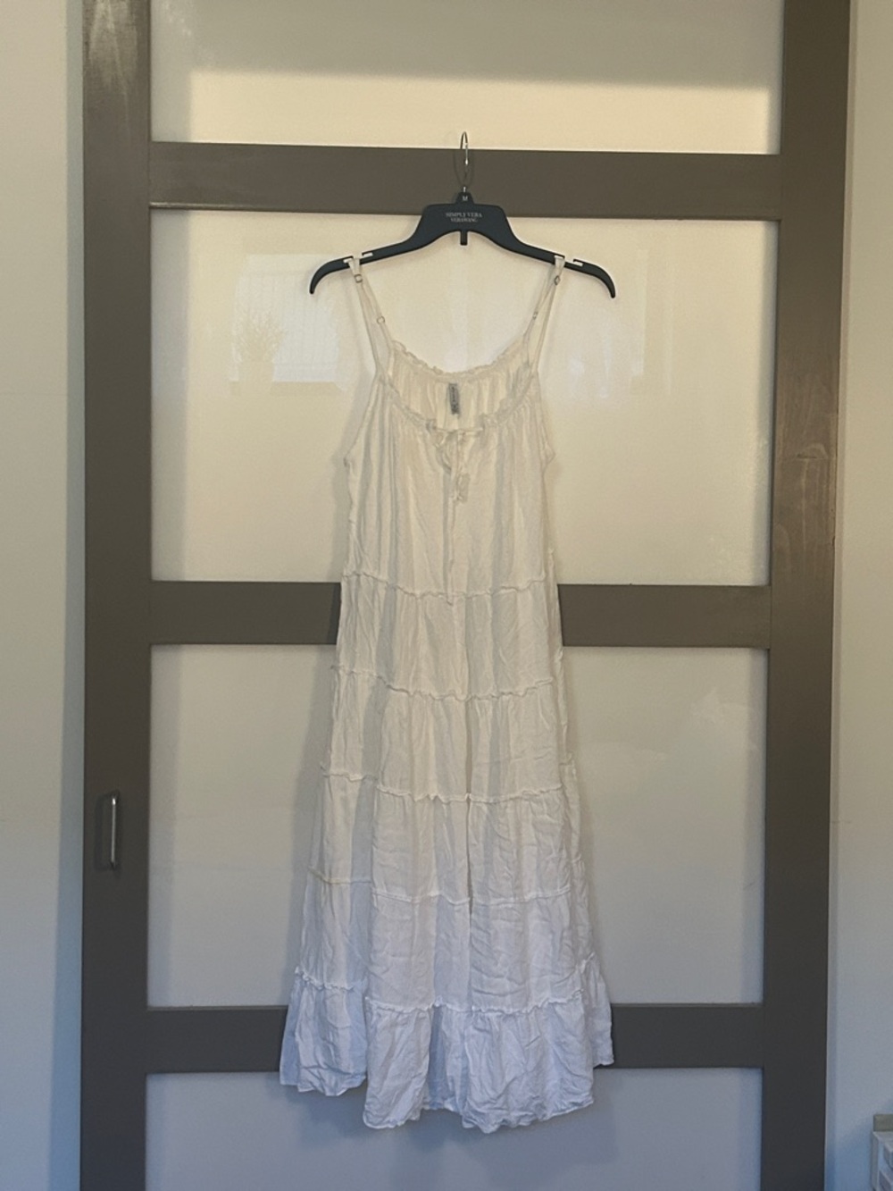 Raviya White Tiered Maxi Sundress with Adjustable Straps